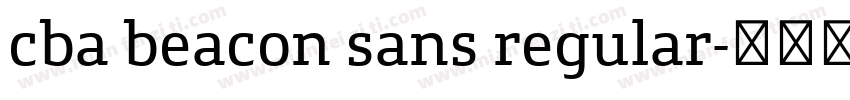 cba beacon sans regular字体转换